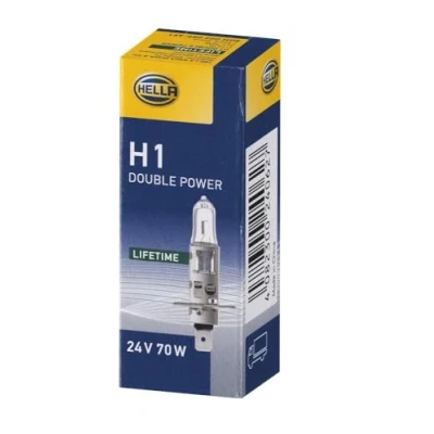 Afbeelding van HELLA 8GH 002 089 491 Halogeenlamp H1 Heavy Duty Expert Longer Lifetime, trillingsbestendig 24V 70W Type lampvoet: P14.5s Doos Hoeveelheid: 1