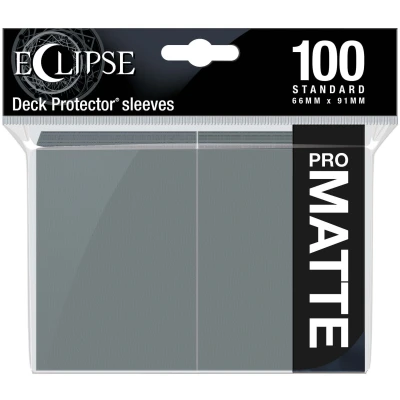 Afbeelding van Ultra Pro Eclipse Matte 100 Standaard Formaat Kaarthoesjes Rook Grijs Pack (66 x 91 mm)