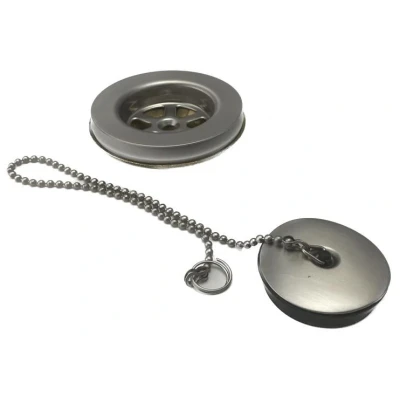Afbeelding van PB Unix fontein en wastafelplug met stopketting RVS 1208953282