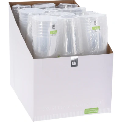 Afbeelding van Transparante Drinkbekers 500ml 6 stuks
