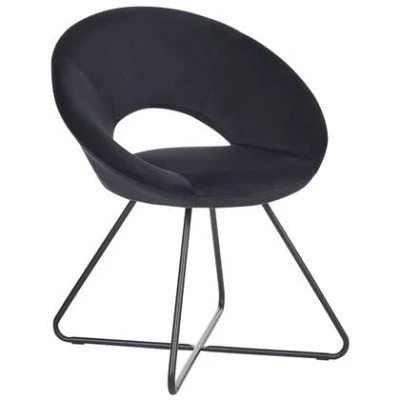 Afbeelding van Beliani RACHEL Fauteuil Zwart Fluweel