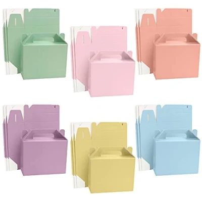 Afbeelding van Belle Vous Glanzende Feest Geschenken Doosjes (24 Pak) 14 x 6 11 cm Pastel Goodie Bags Voor Kinderverjaardagen, Voedsel, Baby Shower &amp; Huwelijken
