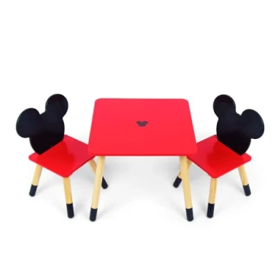 Afbeelding van ARDITEX Placemat (50 x 50 44 cm) en 2 stoelen (26,5 26,5 van Mickey hout