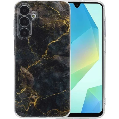 Afbeelding van imoshion hoesje Geschikt voor Samsung Galaxy A16 (5G) Siliconen Design Meerkleurig / Black Marble