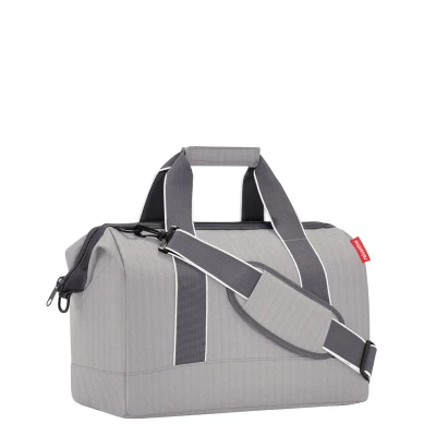 Afbeelding van Reisenthel Allrounder M Reistas Sporttas 18L Herringbone Grey Lichtgrijs
