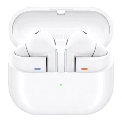 Afbeelding van Samsung Galaxy Buds3 Pro Draadloze Bluetooth in ear hoofdtelefoon met actieve ruisonderdrukking (ANC), adaptieve ruisonderdrukking, 360 audio, hifi geluid, wit, transparante hoes