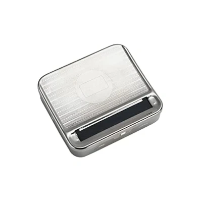 Image de CHAMP Boîte à Rouler pour Cigarette, Machine en Métal, Rouleuse Compacte, Tabac Design, Compatible avec Feuilles Standards 7 cm, 40590024