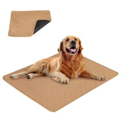 Afbeelding van Eastlion Hondenmat, zeer absorberend, herbruikbaar, voor honden en puppy&#039;s, geschikt honden, katten, cavia&#039;s (1 stuk, 60 x 45 cm) S beige