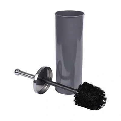 Afbeelding van Douceur d &#039;Intérieur metalen wc borstel 9,5 x 26,5 cm wit