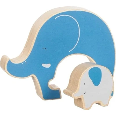 Afbeelding van Goki Houten Puzzel Staand Olifant, 2st.