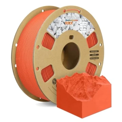 Afbeelding van OVERTURE Rock PLA Filament 1,75 mm, Marbre Roll 1 kg Bobine(2,2 lbs), Précision dimensionnelle +/ 0,02 pour imprimante 3D (Rock Mars Red)