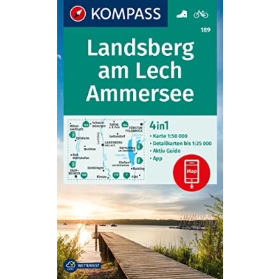 Afbeelding van KOMPASS Wanderkarte 189 Landsberg am Lech, Ammersee 1:50.000