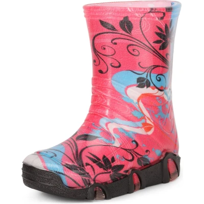 Afbeelding van Ladeheid Kinder Regenlaarzen Rubberen Anti Slip Zool PVC LA ZT Szuwarek2020BW Rosa Muster 32 29/30