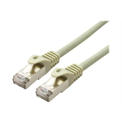 Image de VALUE Cordon de raccordement RJ 45 (M) pour 50 m SFTP, PiMF CAT 6a sans halogène, moulé, solide gris