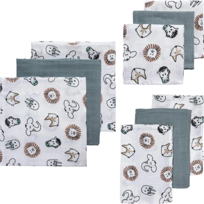 Afbeelding van Meyco Baby Animal starterset 9 pack hydrofiel multicolour
