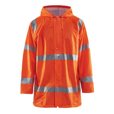 Image de Veste de pluie haute visibilité niveau 1 orange fluorescent