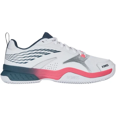 Afbeelding van K SWISS Speedex Tennisschoenen voor kleibanen, Heren, Maat: 45, White stargazer neon blaze Textiel