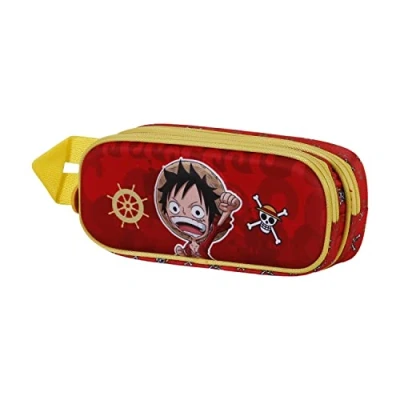 Afbeelding van One Piece Luffy 3D etui, dubbel, Rood, één maat, etui Double Luffy,