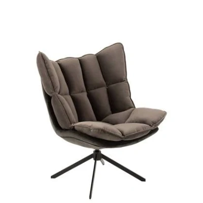 Afbeelding van Fauteuil CHAIR RELAX CUSHION ON FRAME TEXTILE/METAL GREY