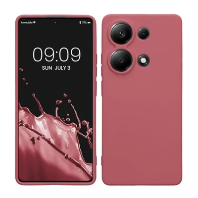 Afbeelding van kwmobile telefoonhoesje geschikt voor Xiaomi Redmi Note 13 Pro 4G Hoesje smartphone Precisie camera uitsnede In donkerroze