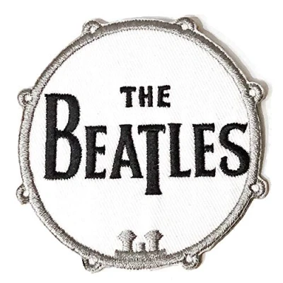 Afbeelding van The Beatles Drum Logo Patch Wit