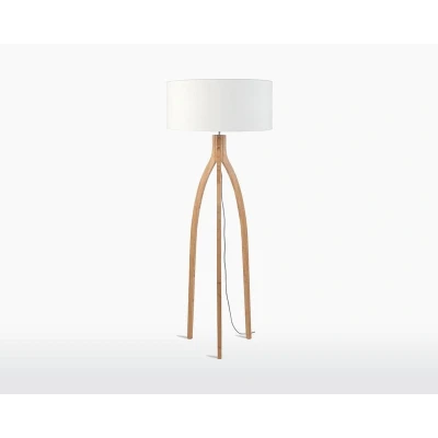 Afbeelding van GOOD&amp;MOJO Vloerlamp Annapurna Wit/Bamboe Ø60cm Wit