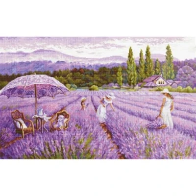 Afbeelding van Borduurpakket Lavender Field Luca S BU5008 telpatroon om zelf te borduren