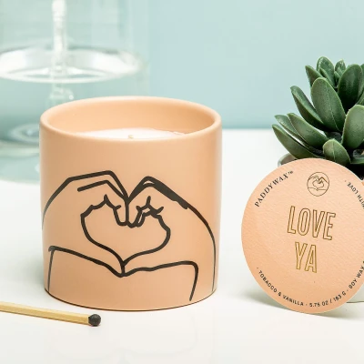 Afbeelding van Impressions Geurkaars Love Ya (poederroze)