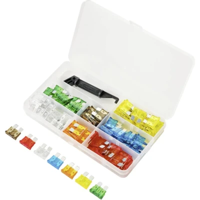 Afbeelding van TRU COMPONENTS TC 10334032 Standaard platte zekering 5 A, 7.5 10 15 20 25 30 A Oranje, Bruin, Rood, Blue, Geel, Helder, Groen 100 stuk(s)