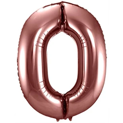 Afbeelding van Folie Ballon cijfer 0 Brons 86cm
