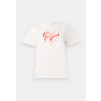 Afbeelding van TOM Tailor CREW NECK Tshirt print, Dames, Maat: XXL, Off white