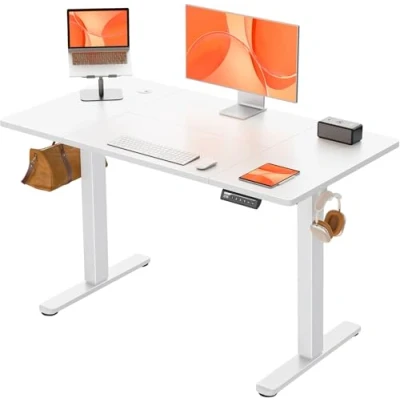 Afbeelding van ErGear In hoogte verstelbaar elektrisch stabureau met 4 intelligente geheugenpanelen, 120 x 60 cm, thuiskantoor splitsingspaneel
