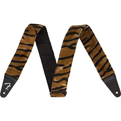 Afbeelding van Fender® &quot;Wild Animal Print Strass Zebra&quot; gitaarriem van polyester breedte 5 cm kleur: Tiger
