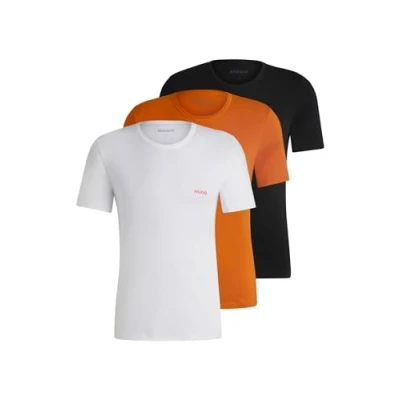 Afbeelding van HUGO BOSS heren T SHIRT RN TRIPLET P 1021725 in de kleur Orange, maat: M