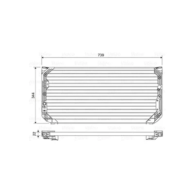Afbeelding van VALEO 814045 Condensor Airco Zonder droger Aluminium 344