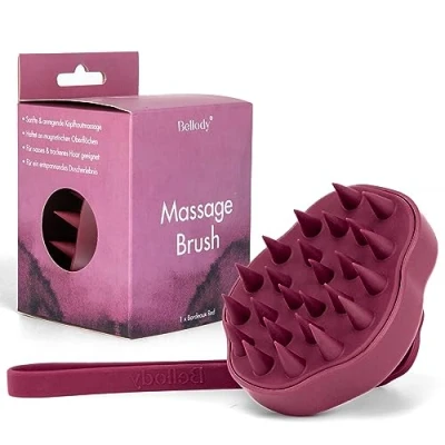 Afbeelding van Bellody Hoofdhuid Massageborstel Bordeaux Red