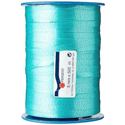 Afbeelding van Krullint 5mm x 500 meter kleur blauw/groen aquablauw 703
