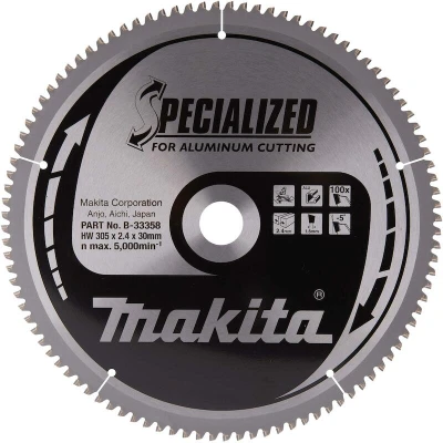 Afbeelding van Makita Afkortzaagblad voor Aluminium Specialized Ø 305mm Asgat 30mm 100T B 33358