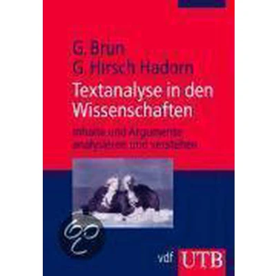 Afbeelding van Textanalyse in den Wissenschaften