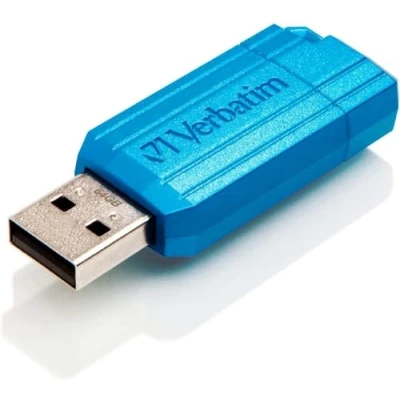 Afbeelding van Verbatim USB DRIVE 2.0 PINSTRIPE stick 64 GB Blauw 49961
