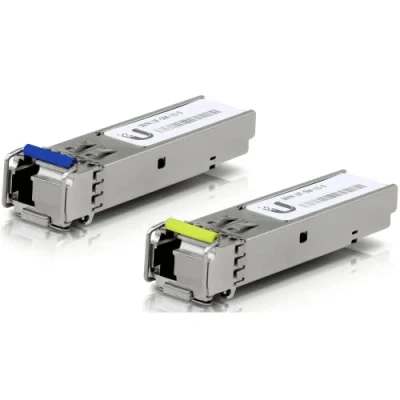 Afbeelding van Ubiquiti UACC OM SM 1G S 20 Optische Module Enkelvoudige Modus, 1 Gbps, BiDi, Pak van 20, Zendontvangers, Zilver