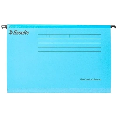 Afbeelding van Esselte Classic 90334 versterkte hangmap, Foolscap, 25 stuks, inclusief tabs, blauw
