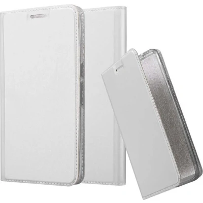 Afbeelding van Cadorabo Hoesje geschikt voor Huawei Google NEXUS 6P in CLASSY ZILVER Beschermhoes met magnetische sluiting, standfunctie en kaartvakje Book Case Cover Etui