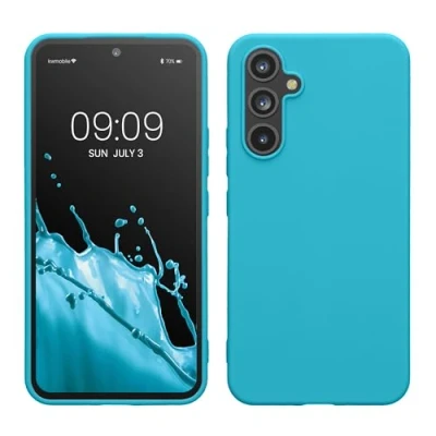 Afbeelding van kwmobile telefoonhoesje geschikt voor Samsung Galaxy A54 5G Hoesje smartphone Back cover in ijsblauw