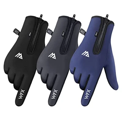 Afbeelding van WESTWOOD FOX WFX Winterhandschoenen, antislip thermische handschoenen voor touchscreen, warme en winddichte fietshandschoenen dames heren, fietsen in de open lucht, hardlopen, kamperen, rijden