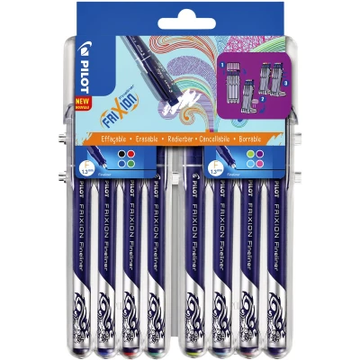Afbeelding van Fineliner Pilot Frixion 0,45mm etui à 8 stuks assorti