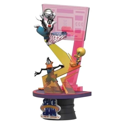 Afbeelding van Beast Kingdom Toys Space Jam D Stage PVC Diorama Sylvester &amp; Tweety Daffy Duck Standard Ver. 15 cm Beeld/figuur Multicolours