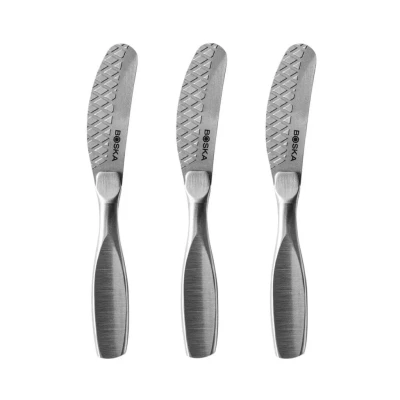 Afbeelding van Boska Smeermessenset Monaco+ Small Set van 3 RVS Vaatwasserbestendig Voor spreads 13cm