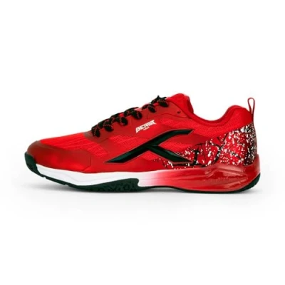 Afbeelding van HUNDRED Beast Max Non Marking Professional Badminton Shoes for Men (Red/Black, EU 42/UK 8/US 9) Material: Polyester/TPU Suitable Indoor Tennis/Squash/Table Tennis/Basketball &amp; Padel
