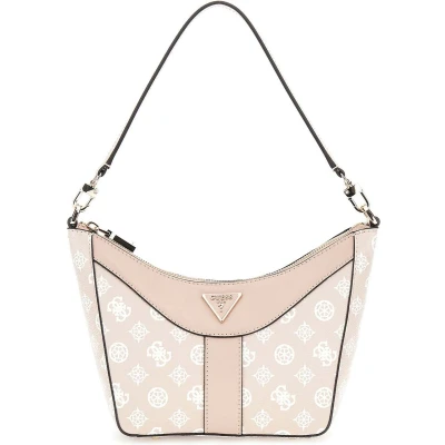 Afbeelding van GUESS Schoudertas Dorys Shoulder Bag Sand Logo Beige